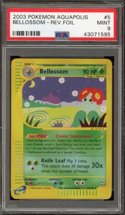Pokemon Bellossom Aquapolis Reverse Holo #5 PSA 9 Mint - Image 1
