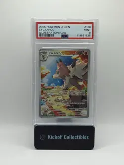 2025 POKEMON JTG EN-JOURNEY TOGETHER ILLUSTRATION RARE #166 LYCANROC PSA 9 - Image 1