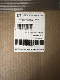 Pokemon TCG S&V Black Bolt White Flare Unova Poster Collection 6 Box Sealed Case - Image 1