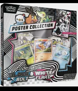Pokemon TCG S&V Black Bolt White Flare Unova Poster Collection 6 Box Sealed Case - Image 5