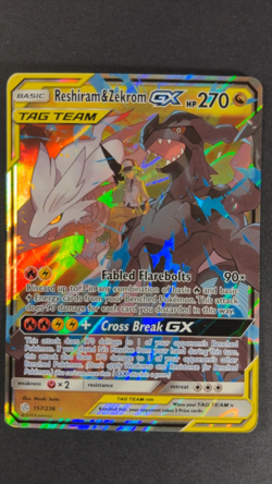 Pokemon Cosmic Eclipse Reshiram & Zekrom GX 157/236 Tag Team English HP - Image 2