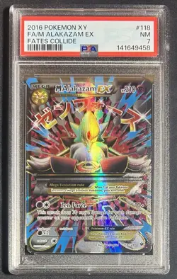 M Alakazam EX #118/124 Full Art Pokemon 2016 XY Fates Collide PSA 7 NEW CERT!! - Image 1