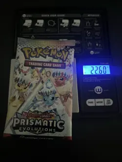 22.60g VERY HEAVY Prismatic Evolutions Pokemon Sealed Booster Pack New - Image 1