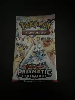 22.60g VERY HEAVY Prismatic Evolutions Pokemon Sealed Booster Pack New - Image 2