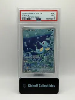 2024 POKEMON SFA EN-SHROUDED FABLE ILLUSTRATION RARE #067 HORSEA PSA 9 - Image 1