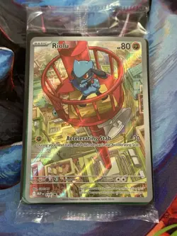 Pokemon Riolu Black Star 010 Mega Evolutions ETB Promo - SEALED PACK - CENTERED - Image 1