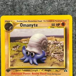 Vintage Pokemon Neo Discovery Omanyte 1st Edition 60/75 Non-Holo Common NM - Image 3