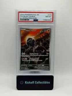 Pokemon Paldean Tauros Illustation Rare 218/193 (2023 Paldea Evolved) EN PSA 8 - Image 1