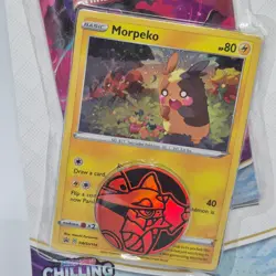 2 Pokemon Phanpy Morpeko TCG Sword & Shield Chilling Reign Blister Packs Bundle - Image 3