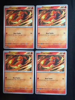 4x Pokemon TCG Charmander 026/197 - Scarlet & Violet Obsidian Flames OBF Playset - Image 1
