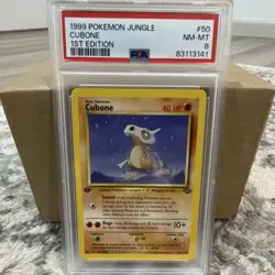 Pokemon 1999 Jungle Cubone 1st Edition PSA 8 #50/64 Regular English TCG - Image 1