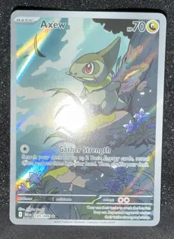 Pokemon SV Black Bolt Axew 145/086 Illustration Rare IR NM - Image 1