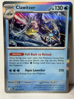 Clawitzer Holo 038/132 ME01: Mega Evolution NM Pokemon Fast Ship - Image 1