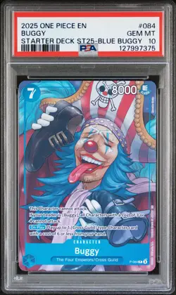 2025 ONE PIECE PROMOS STARTER DECK ST25-BLUE BUGGY #084 BUGGY PSA 10 - Image 1