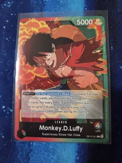 Monkey D Luffy (Leader) OP13-001 Carrying On His Will - One Piece NM - Image 1