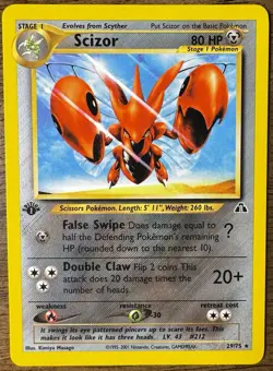 Pokemon Scizor 29/75 Neo Discovery Non-Holo- Near Mint 1st Edition Rare 2001 - Image 1