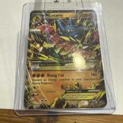 Pokemon XY 2014 Furious Fists Mega Lucario EX Card 55/111 LP - Image 1