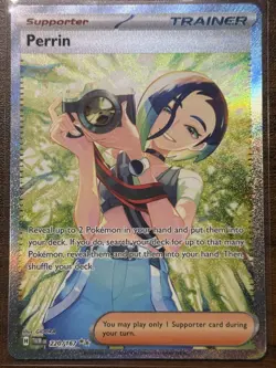 Pokemon TCG Trainer Perrin Special Illustration Card 220/167 Twilight Masquerade - Image 1