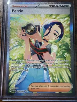 Pokemon TCG Trainer Perrin Special Illustration Card 220/167 Twilight Masquerade - Image 3