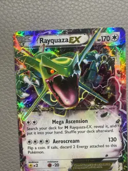 Rayquaza EX XY66 Black Star Promo Ultra Holo Pokemon Card - Excellent Condition - Image 3