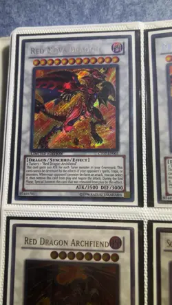Yugioh Synchro Collection 9 Cards Total w 2 Ultimate Rare Red Dragon Archfiends - Image 2