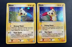 Pokemon TCG 2006 Minun Plusle Holo Rare Lot 2 Cards 6/12 7/12 Nintendo Vintage - Image 1