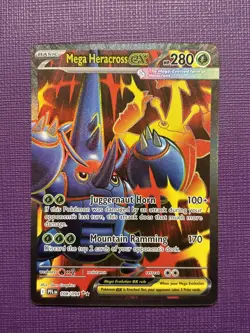 Pokemon Mega Heracross EX 108/094 Phantasmal Flames SR Full Art English Card TCG - Image 1