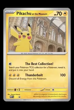 SEALED Pikachu at the Museum | Pokemon Promo Sealed UK Exclusive Jumbo Card - Image 1