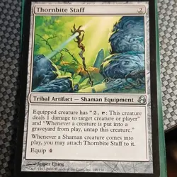 Wizards of the Coast Thornbite Staff Morningtide Tribal Artifact Shaman - Image 1