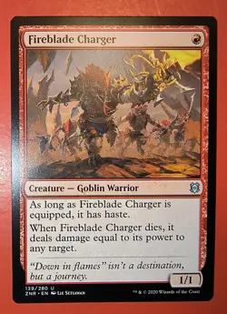 MTG: ZENDIKAR RISING, FIREBLADE CHARGER, REGULAR, 139/280, NM, UNCOMMON, ZNR - Image 1