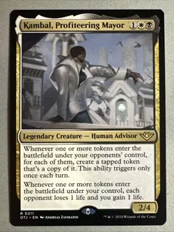 MTG / Kambal, Profiteering Mayor / OTJ / #211 / Regular / Rare / NM - Image 1