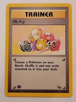 Pokemon TCG Mr. Fuji 58/62 Fossil 1st Edition - Image 1