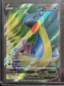 Pokemon TCG V Full Art Gyarados Coalossal Sirfetchd Lapras Alakazam Lot of 5 NM - Image 5