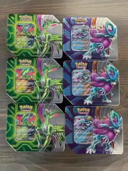 Pokemon TCG Paradox Clash Tin Case 6 Tins Factory Sealed New - Image 2