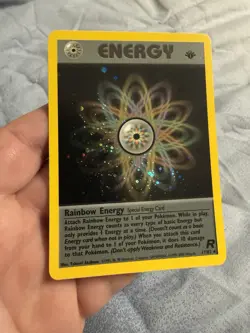 Rainbow Energy 17/82 Pokemon Team Rocket Holo 1st Edition - Image 1