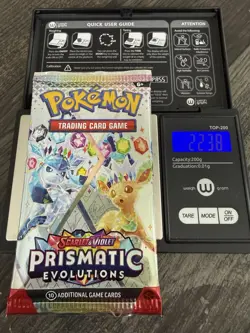 Heavy 22.38! Pokemon Prismatic Evolutions Booster Pack Sealed! Demi-God Pack!U - Image 1