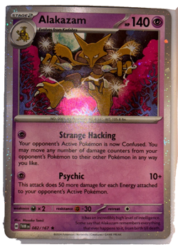 Pokemon NM Holo Alakazam - (Cosmos Holo) 082/167 Rare Blister Exclusives - Image 1