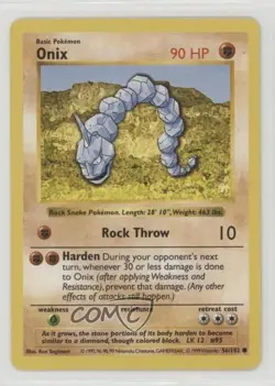Onix Shadowless Pokemon Base Set #56 1999 - Image 1