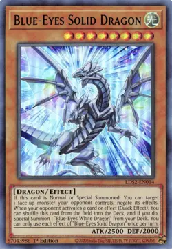 Blue-Eyes Solid Dragon (Green)-Ultra Rare - 1st Edition - LDS2-EN014 - Legend... - Image 1