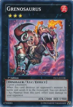 Yugioh! LP Grenosaurus - YS13-ENV08 - Common - 1st Edition Lightly Played, Engli - Image 1