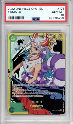PSA 10 Yamato One Piece Romance Dawn SEC Holo OP01-121 - Image 1
