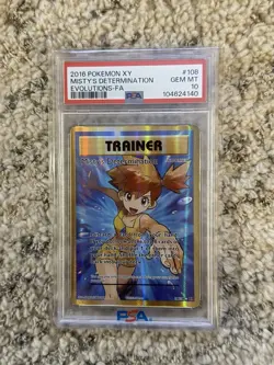2016 Pokemon XY Evolutions - Misty’s Determination FA 108/108 - PSA 10 GEM MINT - Image 1
