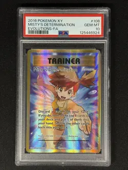 Pokemon Misty's Determination XY Evolutions Full Art #108 PSA 10 Gem Mint - Image 1