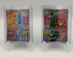 Pokemon TCG Deerling 165/162 + Sawsbuck 166/162 Illustration Rare Connecting Art - Image 1