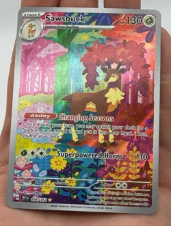 Pokemon TCG Deerling 165/162 + Sawsbuck 166/162 Illustration Rare Connecting Art - Image 3