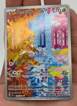 Pokemon TCG Deerling 165/162 + Sawsbuck 166/162 Illustration Rare Connecting Art - Image 5