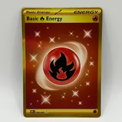 Pokemon Scarlet & Violet Obsidian Flames Fire Energy SCR 230/197 NM - Image 1