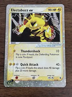 Electabuzz ex 97/109 Ruby and Sapphire Holo Rare Pokemon Card 2003 HP - Image 1