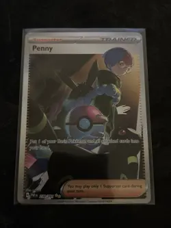 Pokemon TCG Penny Paldean Fates Trainer Holo Card 239/091 - Image 1