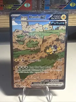 Pokemon TCG Iron Hands EX Paradox Rift Holo Card 248/182 Near Mint Condition - Image 1